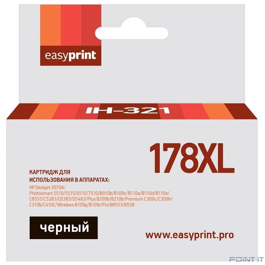 Easyprint CB321HE/CN684HE Картридж №178XL для HP Deskjet 3070A/Photosmart 5510/6510/C8583, черный, с чипом
