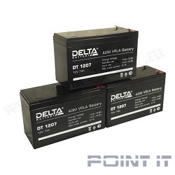 Delta DT 1207 (7 А\ч, 12В) свинцово- кислотный аккумулятор  