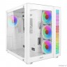 Ginzzu V570 RGB подсветка, контроллер CRC10, 4* 12RW6 FAN 12CM RGB, закаленное стекло 1*USB 3.0,1*USB 2.0, AU Белый ATX