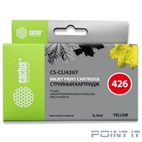 Cactus CLI426Y  Картридж  для Canon MG5140/5240/6140/8140/MX884, желтый  (8.4мл)