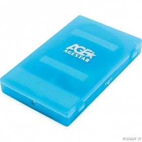 Внешний корпус 2.5&quot; SATA HDD/SSD AgeStar SUBCP1 blue (USB2.0, пластик, безвинтовая конструкция) (SUBCP1 (BLUE))