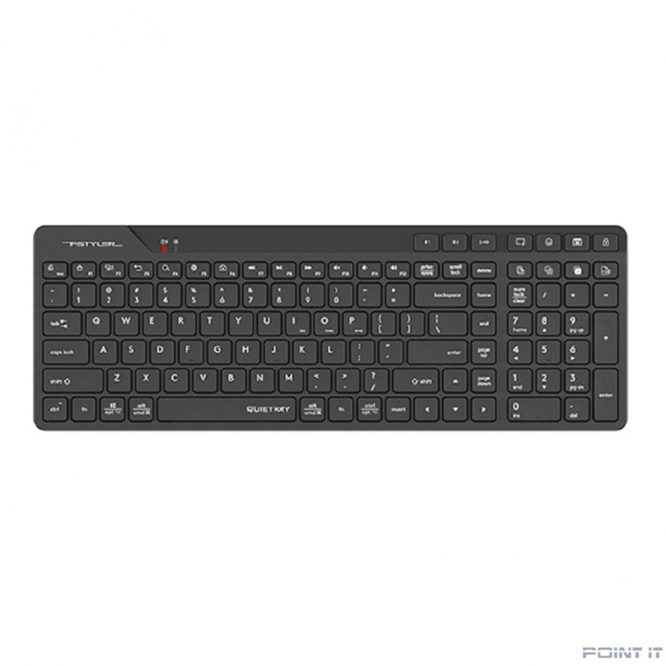 Клавиатура беспроводная A4Tech Fstyler FBK27C AS black (USB, BT/Radio, slim, Multimedia) (FBK27C AS)
