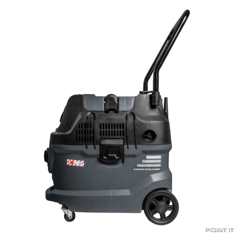 Bort BAX-600E Пылесос строительный [93418149] { Мощность всасывания 320 Вт, вместимость 40 л, Ур. шума 78 дБ, шланга 3 м, 16 кг, набор аксессуаров 8 шт }