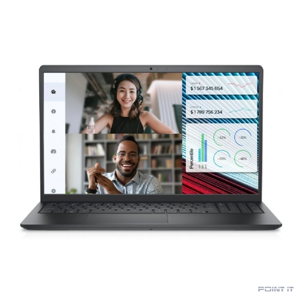 Ноутбук DELL Vostro 3520 [3520-3850-1] black 15.6" {FHD i3-1215U/8Gb/512Gb SSD/RJ45/Linux} (NB3520EM)