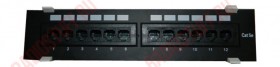 Патч-панель настенная MINI, UTP, 10&quot;, 12 портов RJ45, cat.5е, 1U, Dual Type, L