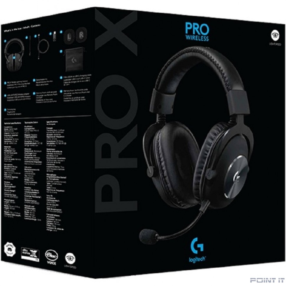 Гарнитура/ Logitech Headset PRO X LIGHTSPEED Wireless Gaming - BLACK