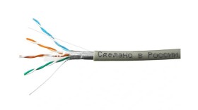 Кабель Skynet Premium FTP4 cat.5е, одножильный, 305м, Cu, Проходит Fluke тест, нг(А)-LSLТx, серый