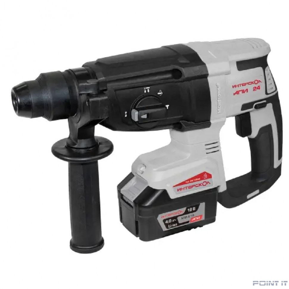 ИНТЕРСКОЛ ПА-24/18ВМ бесщеточный аккум. перфоратор SDS plus [730.4.1.70] { Li-ion АПИ кейс, 1 аккум., 4,0Ач, ЗУ }