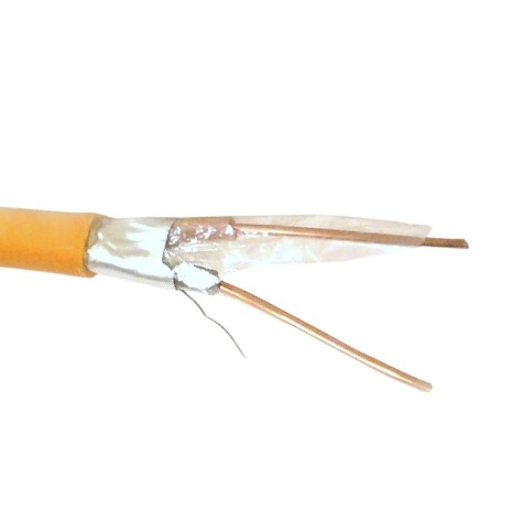 Кабель сигнальный ТЕХНОКАБЕЛЬ, экранированный, КПСЭнг(А)-FRLS, 1*2*0.75мм2 (0,98мм) 200м, оранж. АКЦИЯ