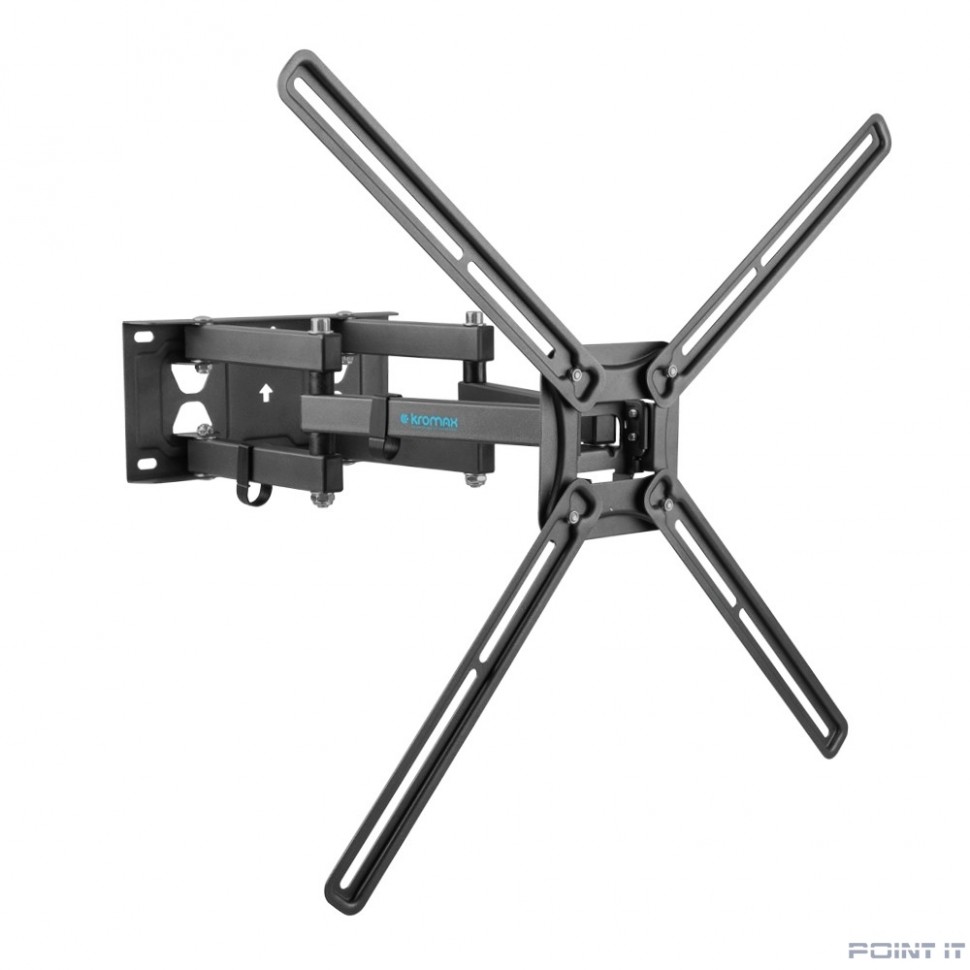 Kromax CORBEL-9 grey titan { 32"-75"; Максимальная нагрузка: 50 кг; VESA: 200x200, 200х300, 200х400, 300х200, 300х300, 300х400, 400х200, 400х300, 400х400, 600х400 мм; Наклон: +5°-12°Поворот: ±90°}