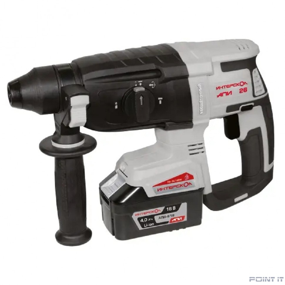 ИНТЕРСКОЛ ПА-26/18ВМ бесщеточный аккум. перфоратор SDS plus [731.4.1.70] { Li-ion АПИ кейс, 1 аккум., 4,0Ач, ЗУ }
