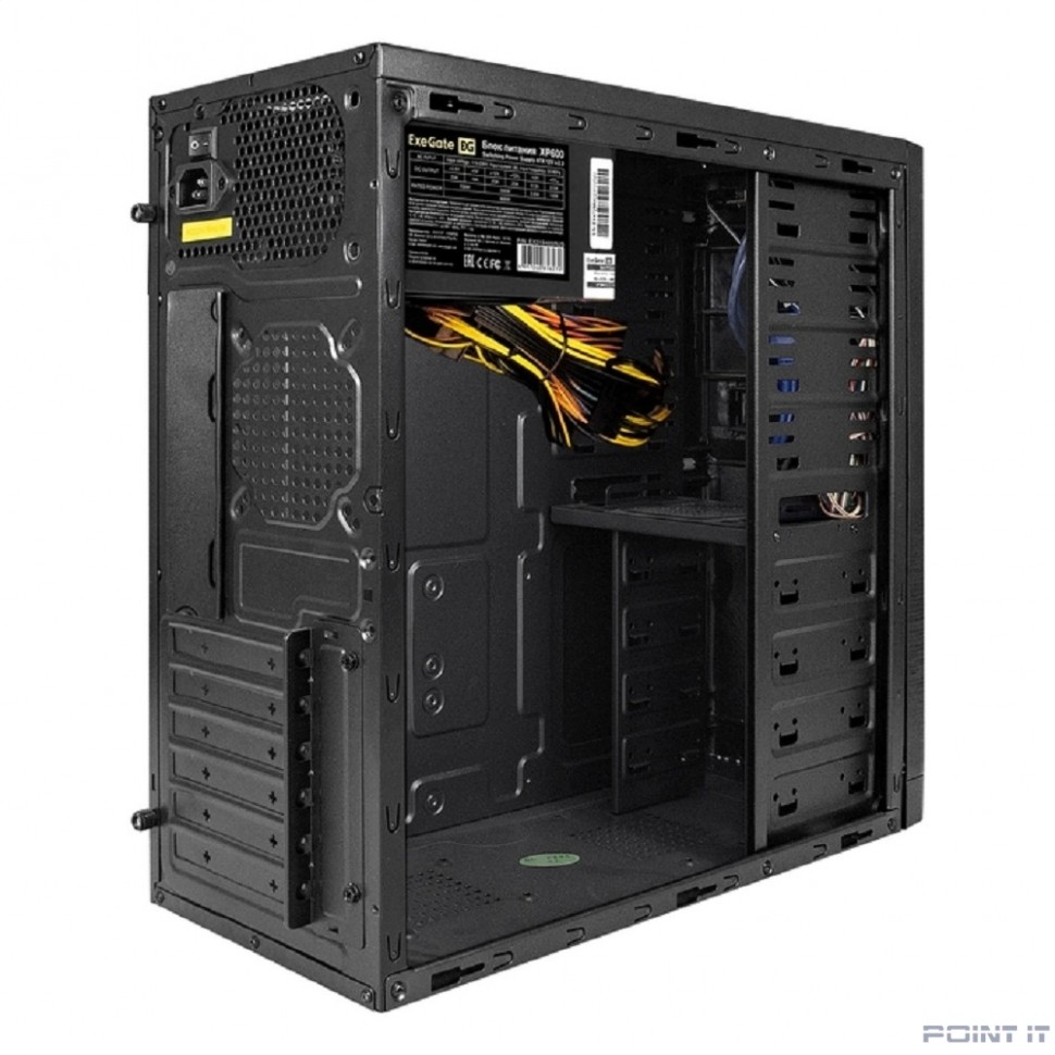 Exegate EX272730RUS Корпус MiditowerXP-330U Black, ATX, <XP600, Black,120mm>, 2*USB+2*USB3.0, Audio