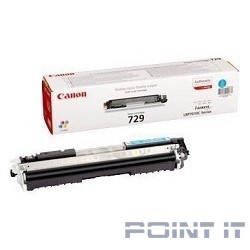 Canon Cartridge 729C 4369B002 Тонер картридж для LBP 7010C, Голубой, 1000стр.