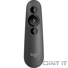 910-005843 Презентер Logitech R500s Graphite черный, Bluetooth + 2.4 GHz, USB-ресивер , 3 программируемых кнопки, лазерная указка (090828)