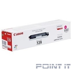 Canon Cartridge 729M  4368B002 Тонер картридж для LBP 7010C, Пурпурный, 1000стр.