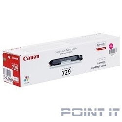 Canon Cartridge 729M 4368B002 Тонер картридж для LBP 7010C, Пурпурный, 1000стр.