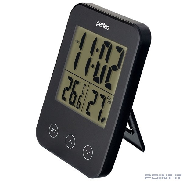 Perfeo Часы-метеостанция "Touch", чёрный, (PF-S681) время, температура, влажность