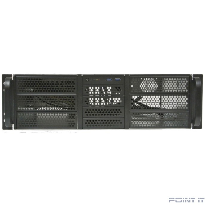 Procase RE306-D6H4-C8-48 Корпус 3U server case,6x5.25+4HDD,черный,без блока питания(2U,2U-redundant),глубина 480мм,MB CEB 12"x10.5",8slot [RE306-D6H4-C8-48]