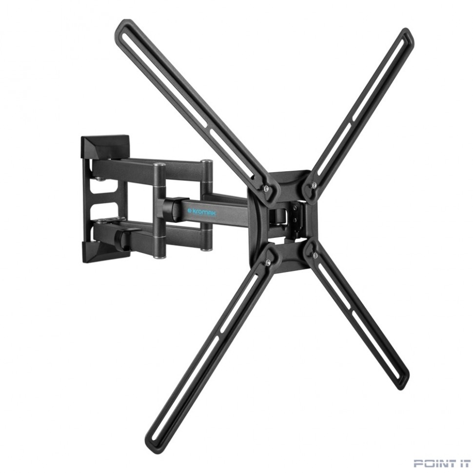 Kromax CORBEL-12 grey titan {32"-75"; Максимальная нагрузка: 45 кг; VESA: 200x200, 200х300, 200х400, 300х200, 300х300, 300х400, 400х200, 400х300, 400х400, 600х400 мм; Наклон: +5°-12°Поворот: ±90°}