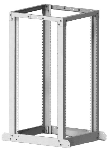 Стойка 45U двухрамная, (600x400-750x2175), раздвижная, серая, Netko М (упакована в 1 коробку)