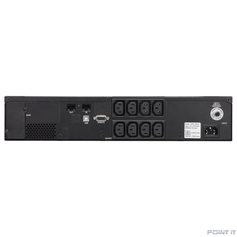 PowerCom Smart King Pro+ SPR-1500 LCD ИБП {Line-Interactive, 1500VA / 1200W, Rack/Tower, 8хС13, USB, RS-232, SmartSlot} (1152575)