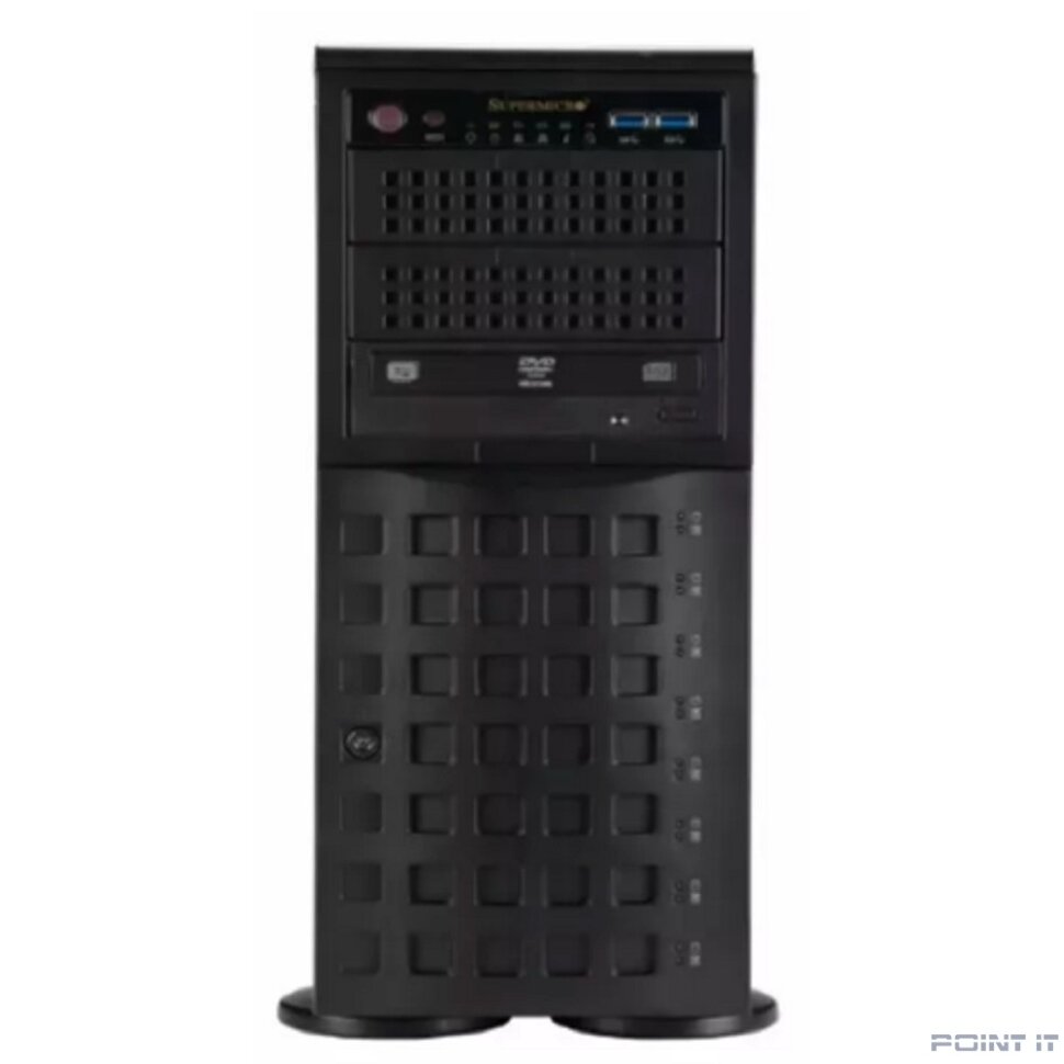 Серверная платформа/ SuperServer SYS-741P-TRT (X13DEI-T, CSE-745BTS-R1K23BP) (2 x LGA-4677, 16xDDR5 Up to 4TB, 8x3.5" SATA3/SAS/4*NVME, Optional DVD-ROM drive, 2 M.2 NVMe, 4 PCIe 5.0 x16 fh, 2 PCIe 5.