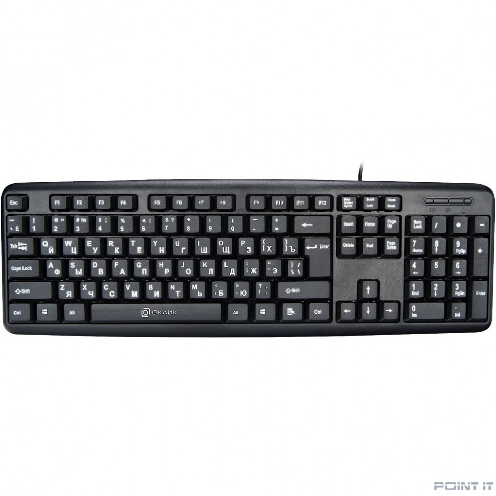 Клавиатура Oklick 180V2 черный {Клавиатура, USB} [1185956]