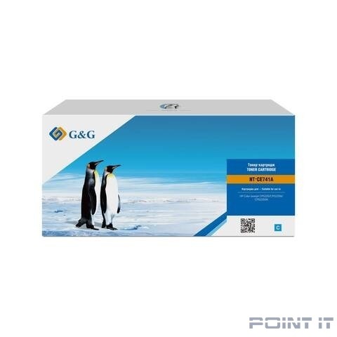 Картридж G&G, аналог HP CE741A/307A синий 7.3k с чипом
