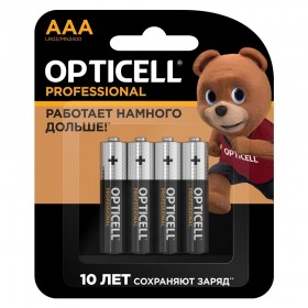 Элемент питания (батарейка) OPTICELL PROFESSIONAL AAA 4 PCS