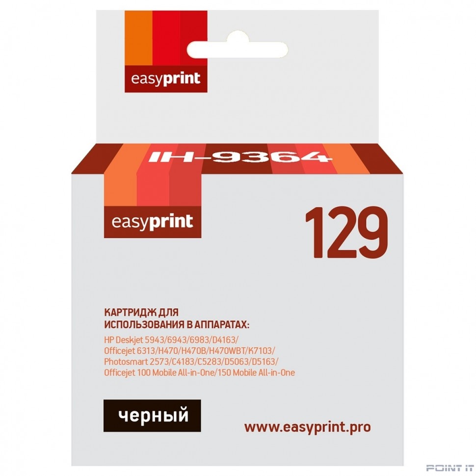 Easyprint C9363HE Картридж IH-9364 №129 для HP Deskjet 5943/6943/D4163/Photosmart 1215/1315, черный