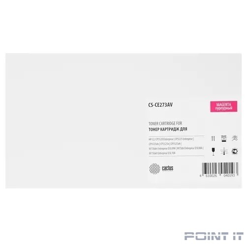 Cactus CE273A Тонер Картридж Cactus CS-CE273A пурпурный для HP LJ Ent CP5525 (15000стр.)