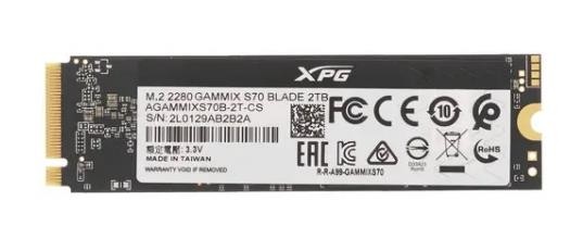 SSD жесткий диск M.2 2280 2TB AGAMMIXS70B-2T-CS ADATA