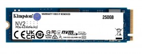 SSD KINGSTON NV1 250Гб M.2 Наличие PCIE NVMe 3D NAND Скорость записи 1100 Мб/сек. Скорость чтения 2100 Мб/сек. 2.1mm TBW 60 Тб Время наработки на отказ 1500000 ч. SNV2S/250G