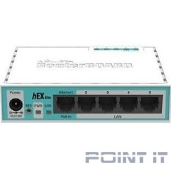 Маршрутизатор 10/100M 5PORT HEX LITE RB750R2 MIKROTIK