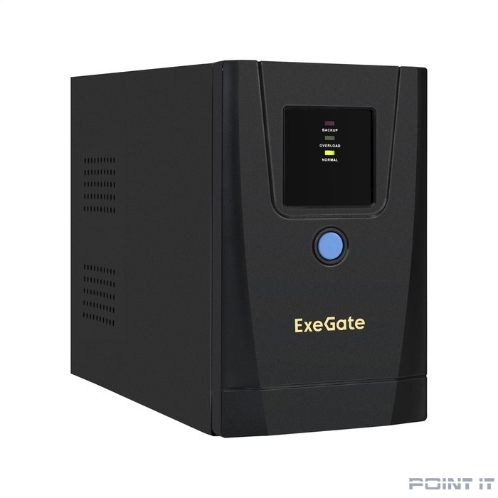Exegate EX292768RUS ИБП ExeGate SpecialPro UNB-650.LED.AVR.1SH.2C13.RJ.USB <650VA/360W, LED, AVR,1*Schuko+2*C13, RJ45/11,USB, металлический корпус, Black>