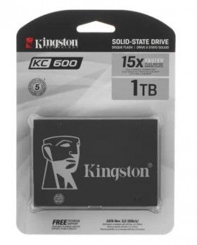 SSD KINGSTON 2,5&quot; Наличие SATA NVMe нет 3D NAND Скорость записи 550 Мб/сек. Скорость чтения 520 Мб/сек. TBW 600 Тб Время наработки на отказ 0.32 ч. SKC600/1024G