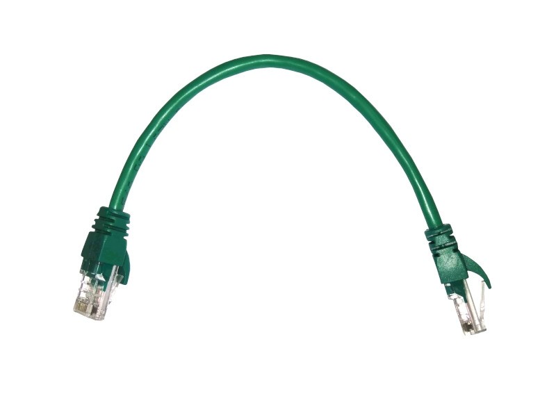 Патч-корд Technolink UTP4 cat 5e, 0,25м, ВС, LSZH, зеленый, литой коннектор