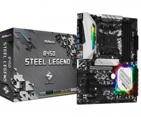 Материнская плата AMD B450 SAM4 ATX B450 STEEL LEGEND ASROCK