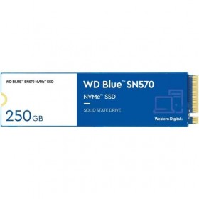 SSD WESTERN DIGITAL SN570 250Гб M.2 Наличие PCIE NVMe 3D NAND Скорость записи 1200 Мб/сек. Скорость чтения 3300 Мб/сек. 2.38mm TBW 150 Тб WDS250G3B0C