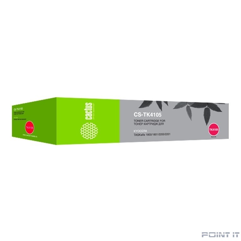 Тонер Картридж Cactus CS-TK4105 черный для Kyocera Mita TASKalfa 1800/2200/1801/2201 (15000стр.)