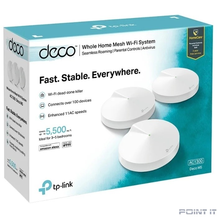 TP-Link DECO M5(3-PACK) AC1300 Домашняя Mesh Wi-Fi система