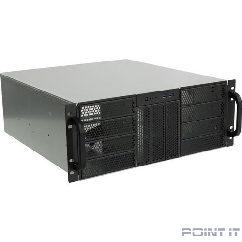 Procase RE411-D8H5-E-55 Корпус 4U server case,8x5.25+5HDD,черный, без блока питания,глубина 550мм,MB EATX 12"x13"