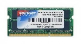 Модуль памяти для ноутбука SODIMM 4GB DDR3-1333 PSD34G13332S PATRIOT