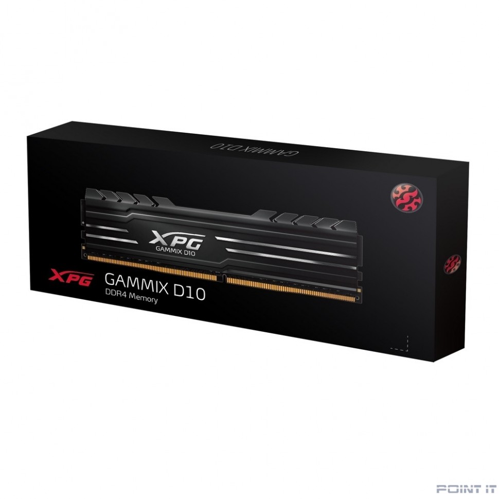 A-data DDR4 8GB XPG GAMMIX D10, 3600MHz CL18-22-22, 1.35V, Черный Радиатор