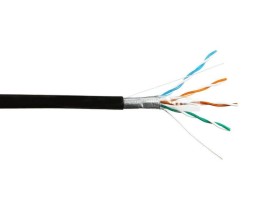 Кабель Skynet Standard FTP4 cat.5е, одножильный, 305м, Cu, Проходит Fluke тест, для наружных работ, черный