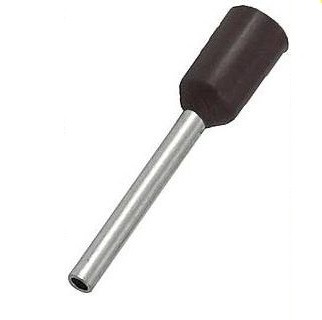 Штыревой втулочный кабельный наконечник E 1518 (НШВИ F=18мм) 1,5мм2, изолированный, черный, 100шт., NETKO Optima