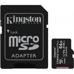 Карта памяти MICRO SDXC 64GB UHS-I W/ADAPTER SDCS2/64GB KINGSTON