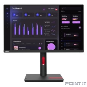 Монитор LCD Lenovo 23.8&quot; ThinkVision T24i-30 черный {IPS 1920x1080 4ms 178/178 250cd 1000:1 Tilt Swivel Pivot} [63CFMATXEU]
