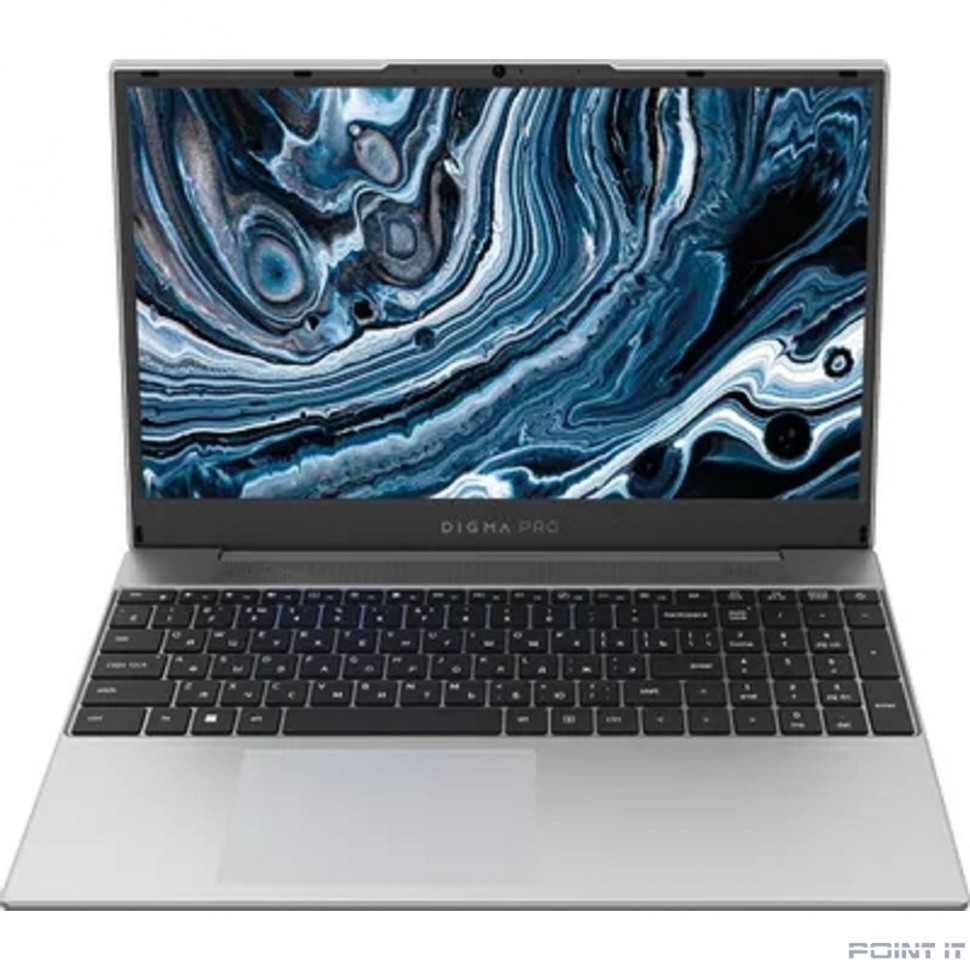 Ноутбук Digma Pro Breve [DN15R7-ADXW01] Silver 15.6" {FHD Ryzen 7 5700U/16Gb/SSD512Gb/W11Pro}