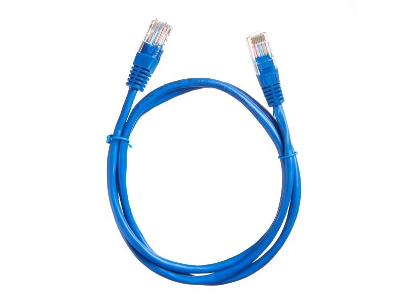 Патч-корд Technolink UTP4 cat 5e, 1,0м, ВС, LSZH, синий, литой коннектор